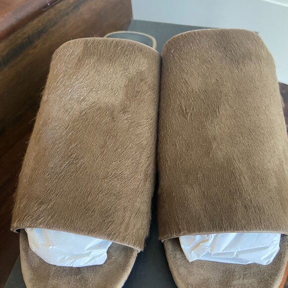 Via Spiga Heather Calf Hair Slide Sandals 7 - Picture 7 of 7